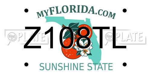 Z108TL Florida License Plate