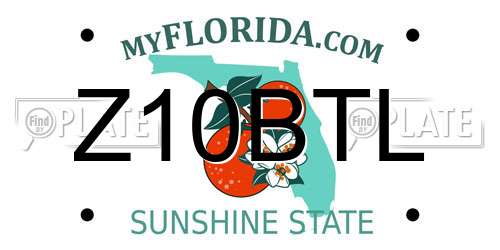 Z10BTL Florida License Plate