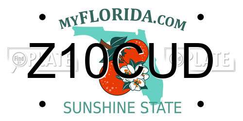 Z10CUD Florida License Plate