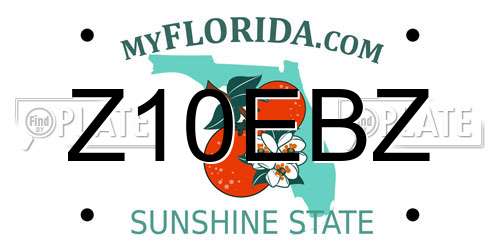 Z10EBZ Florida License Plate