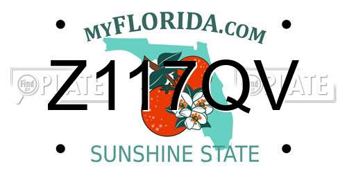 Z117QV Florida License Plate