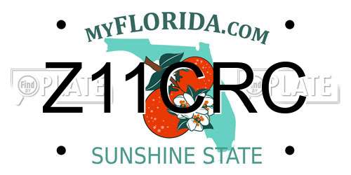 Z11CRC Florida License Plate