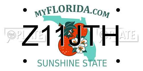 Z11JTH Florida License Plate
