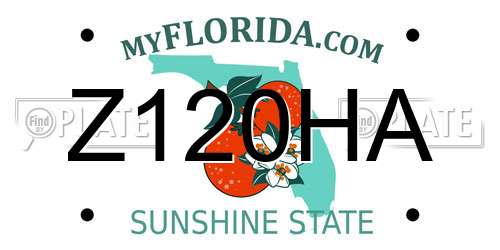 Z120HA Florida License Plate