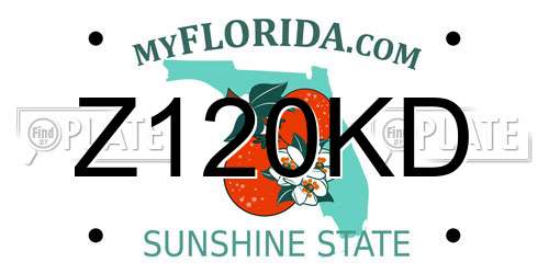 Z120KD Florida License Plate