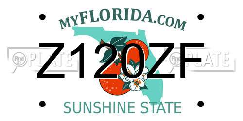 Z120ZF Florida License Plate