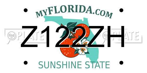 Z122ZH Florida License Plate