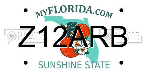Z12ARB Florida License Plate