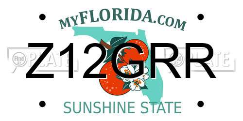 Z12GRR Florida License Plate