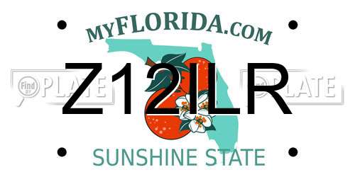 Z12ILR Florida License Plate
