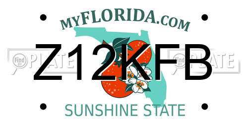 Z12KFB Florida License Plate