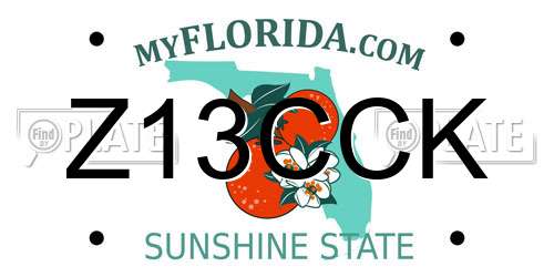 Z13CCK Florida License Plate