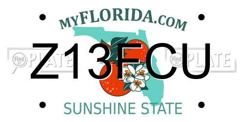 Z13FCU Florida License Plate