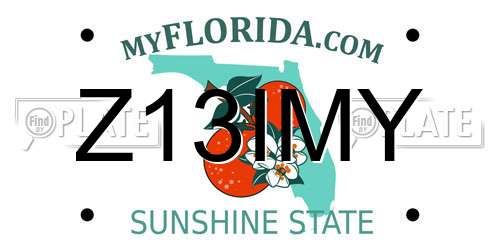 Z13IMY Florida License Plate