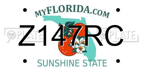 Z147RC Florida License Plate