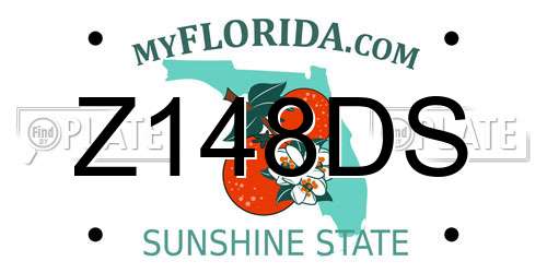 Z148DS Florida License Plate