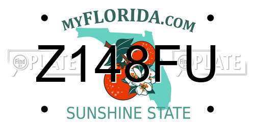 Z148FU Florida License Plate