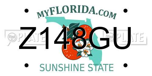 Z148GU Florida License Plate