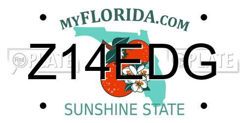 Z14EDG Florida License Plate