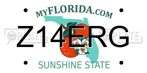 Z14ERG Florida License Plate