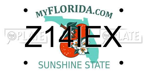 Z14IEX Florida License Plate