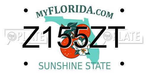 Z155ZT Florida License Plate