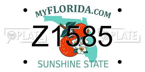 Z1585 Florida License Plate