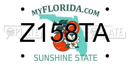 Z158TA Florida License Plate