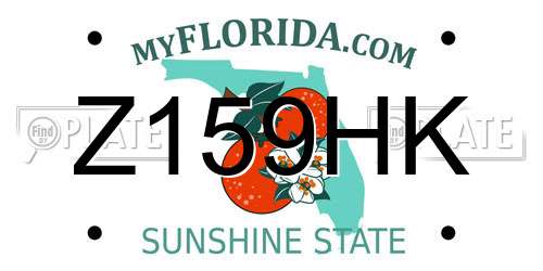 Z159HK Florida License Plate