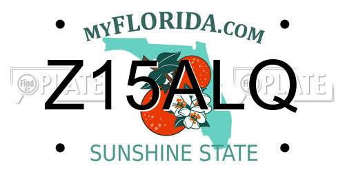 Z15ALQ Florida License Plate