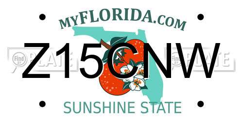 Z15CNW Florida License Plate