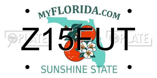 Z15FUT Florida License Plate