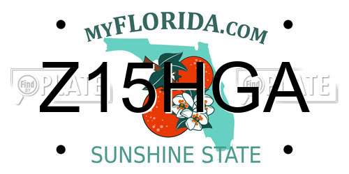 Z15HGA Florida License Plate