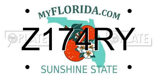 Z174RY Florida License Plate