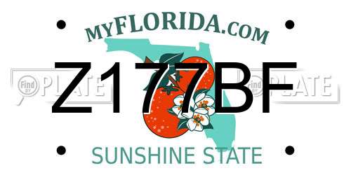 Z177BF Florida License Plate