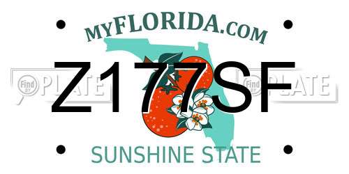 Z177SF Florida License Plate