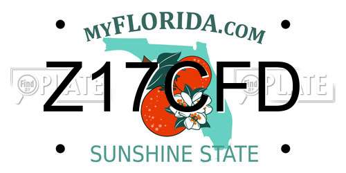 Z17CFD Florida License Plate