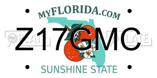 Z17GMC Florida License Plate