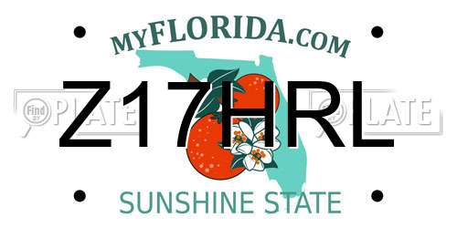 Z17HRL Florida License Plate