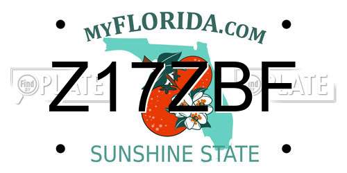 Z17ZBF Florida License Plate
