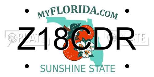 Z18CDR Florida License Plate