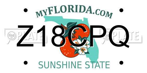 Z18CPQ Florida License Plate