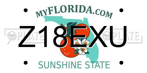 Z18EXU Florida License Plate