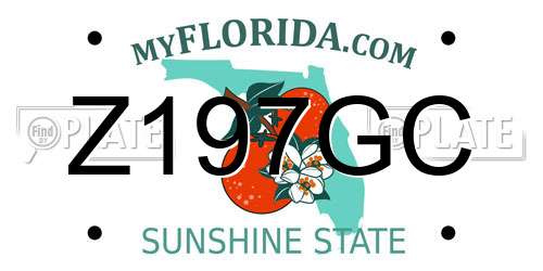Z197GC Florida License Plate