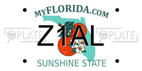 Z1AL Florida License Plate