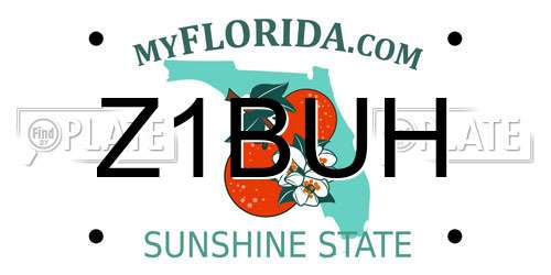 Z1BUH Florida License Plate