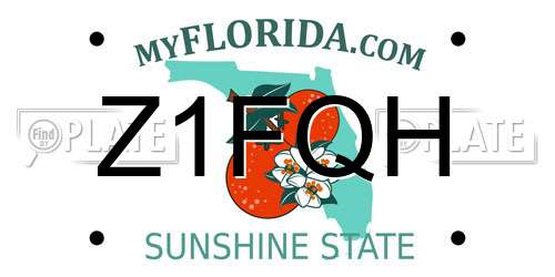 Z1FQH Florida License Plate