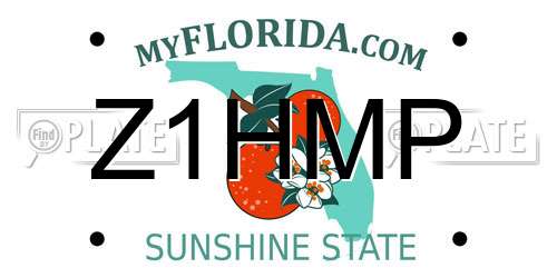 Z1HMP Florida License Plate