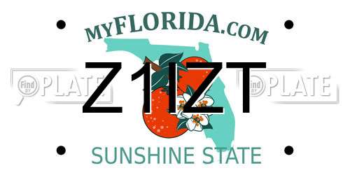Z1IZT Florida License Plate