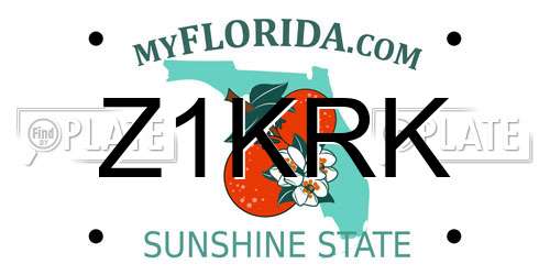 Z1KRK Florida License Plate